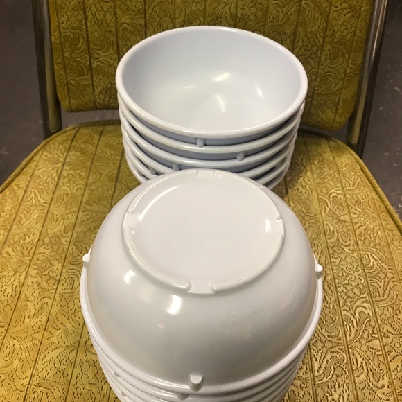 12 VINTAGE BLUE GRAY MELMAC BOWLS DALLAS WARE - Picture 4 of 4